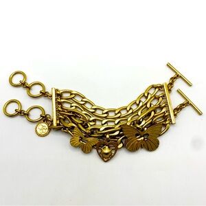 Jessica Simpson Gold Chain Bracelet with Charms